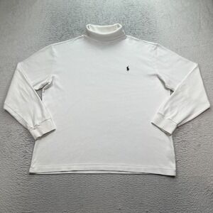 VTG Polo Ralph Lauren Shirt Men's Size Large Turtleneck Pullover Long Sleeve
